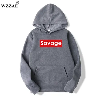 2020 Nové Savage Hoodie Streetwear Hip Hop Modré svetlo sivá sivá tmavo sivá čierna s Kapucňou Hoody Mens Hoodies a Mikiny Veľkosť S-XXL