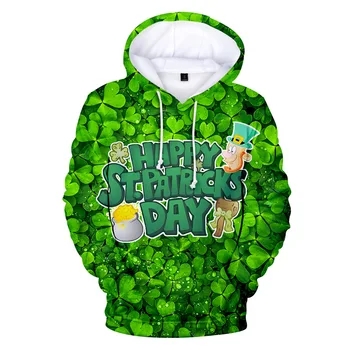 2020 Nové St. patrick.sday Zelený Klobúk Írsky Festival Oblečenie Muži/ženy Jar Roku Hot Predaj PÁRU Košele Pulóver s Kapucňou,