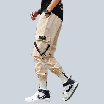 2020 nové streetwear stuhy mužov cargo nohavice Kamufláž joggers vojenské tepláky XS-4XL AXP113