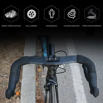 2020 Nové T800 UD matný full carbon fiber Vnútorné smerovanie vysoká pevnosť integrované molding technology cestnej bike riadidlá