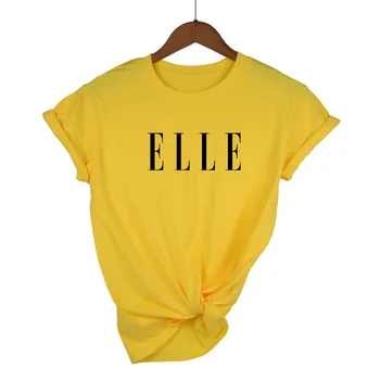 2020 nové vo vnútri tričko T-shirt pre ženy časopisu ELLE Harajuku štýl tlače periférne ženy šaty, topy