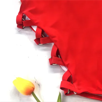 2020 Nové Ženy Sexy Bikiny Bandeau Plavky vysoký Pás Červené Bikiny Nastaviť Lete Retro Žena Čierne Plavky