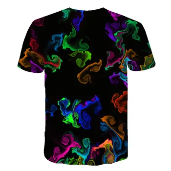 2020 Novú Kravatu Farbivo 3D Vytlačené T-shirt pánske Bežné Nadrozmerná T-Letné tričko Krátky Rukáv O-Neck Top Voľné Multicolor T-shirt topy