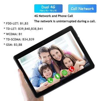 2020 Nový 10.1-Palcový 3G, 4G LTE Telefón, Tablet Pc Android 9.0 Octa-Core CE Značky Google Play 4G Dual SIM, WiFi, Bluetooth Tablety 10 9