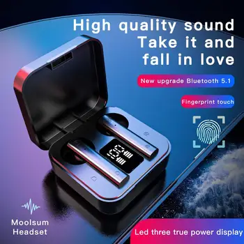 2020 Nový Príchod Bezdrôtové Slúchadlá LED Bluetooth 5.0 Slúchadlá Slúchadlá TWS Touch Ovládania Športové Headset Hluku Zrušiť pre Xiao