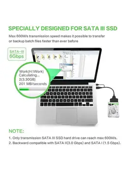 2020 Nový Vysoko Kvalitný USB 3.0 Na SATA Dátový Kábel High-speed Čas-úspory Pevného Disku Pripojenie Napájacieho Kábla