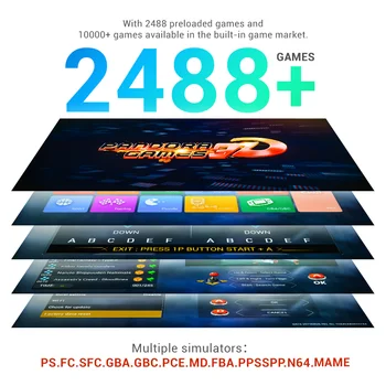 2020 Nový WIFI Hra Trhu Pandora Hry 3D Arkádová Konzoly 2448 2D/3D Hry 2 Stick Retro 10,000+ na Stiahnutie Multi-Jazyk