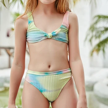 2020 Pre 5~10 Rokov Nový Príchod Deti Plavky Bikiny Nastaviť Farebné Plavky, Letné Plážové Oblečenie Dievčatá Biquini