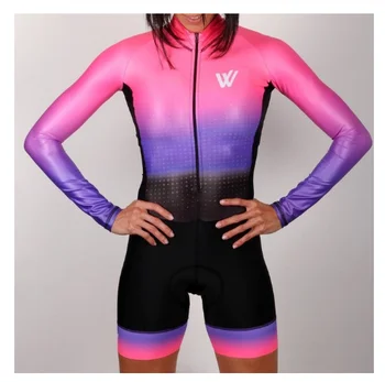2020 Pro Team Triatlon Vyhovovali Žien Cyklistika Dres Skinsuit Jumpsuit Maillot Cyklistické Ropa ciclismo nastaviť ružový gél pad