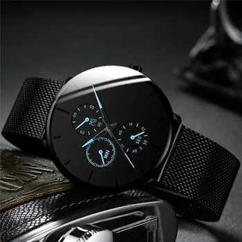 2020 pánske módne hodinky pánske business bežné ultra-tenké hodinky pánske nehrdzavejúcej ocele oka pásu quartz hodinky hodiny