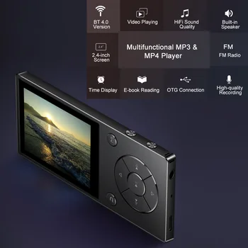 2020 Pôvodné RUIZU D11 MP3 Prehrávač 2,4-palcový HD Farebný Displej Hrať 8GB+32 GB Vysoká Kvalita Rádio Fm Video E-Kniha bluetooth, Prehrávanie Hudby