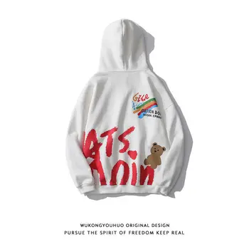 2020 temperament xyguins príliv značky rainbow medveď graffiti hoodie žien ulici voľné bežné pulóver толстовка женскаятолстовка