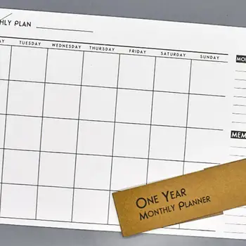 2020 Tvorivé Jednoduché Ploche Plán Mesiac Plán Notebook A3 Harmonogram Kalendár Memo Office Školy Grafické Efekty