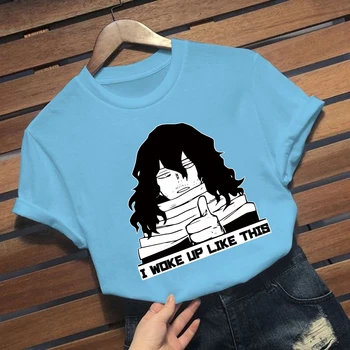 2020 UNISEX Shota Aizawa T-shirt Môj Hrdina Akademickej obce Boku Č Hrdina Anime Voľné Krátke Sleeve T-shirt