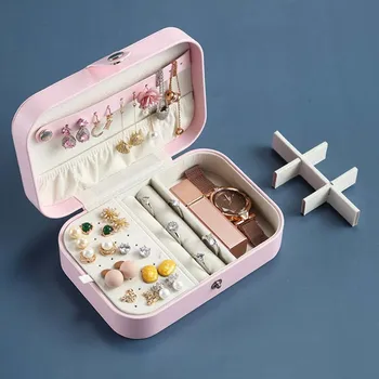 2020 Univerzálny Šperky Box, Multi-function PU Kožené Krúžok Displej Prípade Lady Úložný Box Zobraziť Cestovné Šperky Prípade