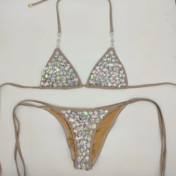2020 venuša dovolenku diamond bikini set obväz plavky sexi ženy push up plavky plážové oblečenie biquini