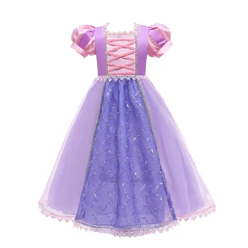 2020 Vianočný Večierok Princezná Plesové Šaty Pre Dievčatká Deluxe Karneval Aurora Šípková Ruženka Kostým Jasmine Aladdin Elsa Šaty