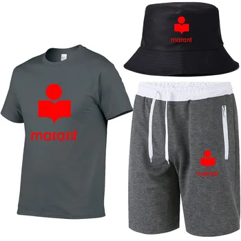 2020 vysokej kvality vpredu logo vytlačené lete unisex tričko +krátke masculino+rybársky klobúk vyhovovali T-shirt telocvični šortky men3 dielna sada