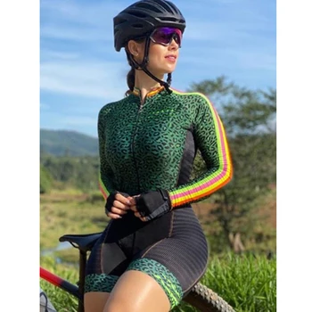 2020 XAMA PRO Jumpsuit Cyklistické Oblečenie Sady Žien Profesionálne Dlhé Rukávy Skinsuit Conjunto Feminino Ciclismo Triatlone