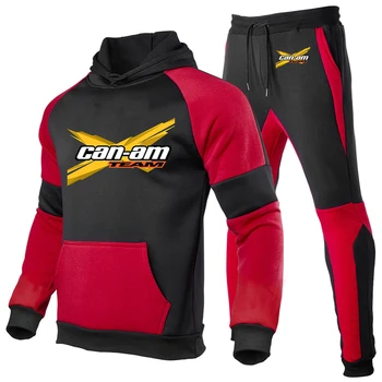 2020 zimné CAN-AM BRP Logo hoodies vyhovuje muži móda hoodieBrand nohavice Bežné Jogger suit tepláková súprava mikina pulóver