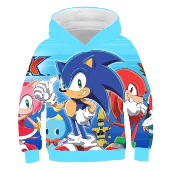 2020 Zimné Chlapci Mikina s Kapucňou, Sonic the Hedgehog Oblečenie Deti Hoodies Dospievajúce Dievčatá Chlapci Módy Tlače 3D Sonic Oblečenie