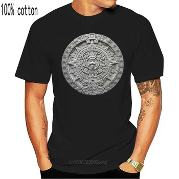 2020 Zábavné Aztécky Kalendár Slnko Kameň Sunstone Mexické Umenie Carving Maya Mayovia T-Shirt Azs Unisex Tričko