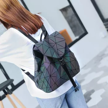 2020 ženy batoh Pohode kabelku geometrické svetelné taška bolsos mladistvých Pre Dievčatá, Ženy Laser Diamond Študenta Školy Bagpack