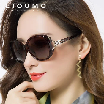 2020 Ženy, Polarizované slnečné Okuliare Retro Veľký rám luxusné Okuliare Lady Dizajn Značky Žena Nadrozmerné Okuliare Oculos de sol