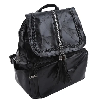 2020 Žien PU kožené batoh Školský batoh klasické čierne nepremokavé cestovné multi-funkčná taška cez Rameno