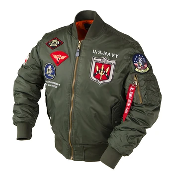 2020a/w zimné top gun bombardér letu varsity jacket taktické MA-1 vzdušných síl armády vintage pilot motocykel us navy pre mužov kabát