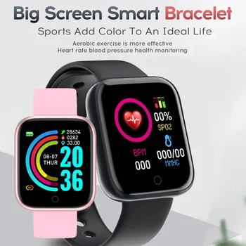 2020New Bluetooth Smart Hodinky Srdcového tepu Fitness Tracker Inteligentný Náramok Nepremokavé Športové Muži Ženy Smartwatch Y68