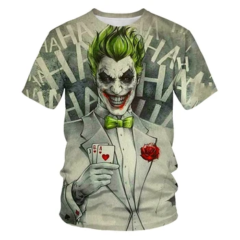 2020New t-shirt pánske hip-hop klaun tlač krátkym rukávom pánske t-shirt mäkkého materiálu mlieko hodvábna tkanina mužov a žien oblečenie