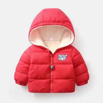 2020new zimné detské oblečenie pre chlapcov a dievčatá Kapucí bunda plus velvet hrubé bavlna kabát dieťa Nadol bunda krátka section1-6Y