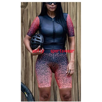 2020yellow dámske oblečenie cyklistické sady Triatlon vyhovovali Krátky Rukáv skinsuit Sady Skinsuit Maillot Ropa Ciclismo MTB jumpsuit