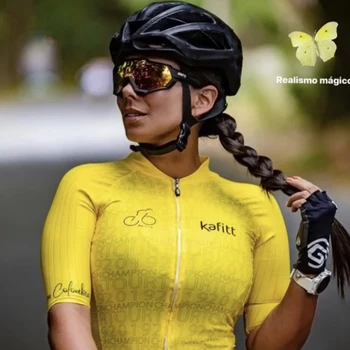 2020yellow dámske oblečenie cyklistické sady Triatlon vyhovovali Krátky Rukáv skinsuit Sady Skinsuit Maillot Ropa Ciclismo MTB jumpsuit
