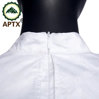 2021 afriky šaty pre ženy APTX bazin riche ankara čistej bavlny žakárové súkromné vlastný luk o-krku sukne TS1825092