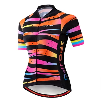 2021 Cyklistika Dres Ženy Krátky Rukáv Závodný MTB Bicykel Jersey Pro Cycling Košele Top Maillot rýchle suché Cyklistické Oblečenie Ciclismo