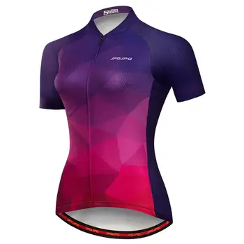 2021 Cyklistika Dres Ženy Krátky Rukáv Závodný MTB Bicykel Jersey Pro Cycling Košele Top Maillot rýchle suché Cyklistické Oblečenie Ciclismo