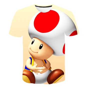 2021 Detské Letné Oblečenie Kreslené Tričká Chlapci T-Shirt Zábavnej Hre Mario Bro Dieťa Topy 4-16 T Krátky Rukáv Cool Tee Dievčatá Topy