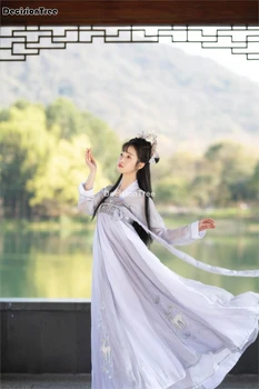 2021 hanfu výšivky kabát čínske ženy tradičné hanfu plášť kostým ľudové tanečné oblečenie vintage coaplay kostým dávnych kabát