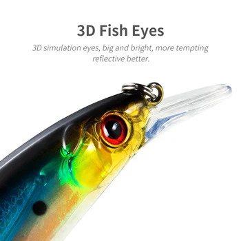 2021 LETOYO LHB005 Minnow Rybárske Lure 11.5 cm, 14.5 g Pevný Návnad 3D Simulácia Oči Jerkbaits Zimné Rybárske Náčinie