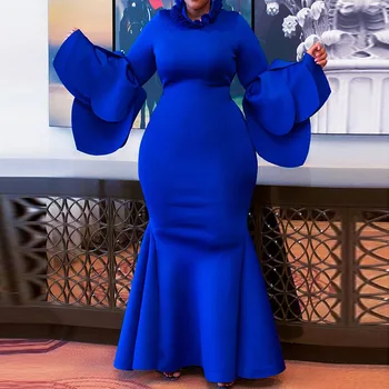 2021 Morská víla Večer Party Šaty Afriky Šaty pre Ženy Autor Afrike Dlho Maxi Šaty Afriky Oblečenie Župan Africaine Femme