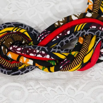 2021 Najnovšie Bohémsky Štýl Tlačidlo Choker Náhrdelník Afriky Textílie Ručné Telo Šperky, Náhrdelníky & Prívesky Pre Ženy BRW WYA073