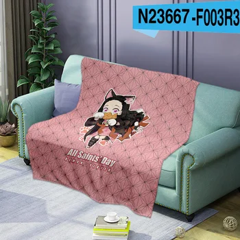 2021 Nové Anime Démon Vrah 3D Tlač Deka Flanelové Deka Pre Lôžok Cartoon Hodiť prehoz cez posteľ Gauč Darček Deti, Dospelých Roztomilý Luxus