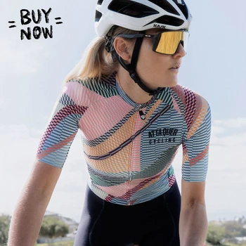 2021 NOVÉ Attaquer Retro Dámske Cyklistické Dresy Závodné Oblečenie Ženský Bicykel na Koni Vtipné Tričko Krátky Rukáv Nosenie Ropa Ciclismo