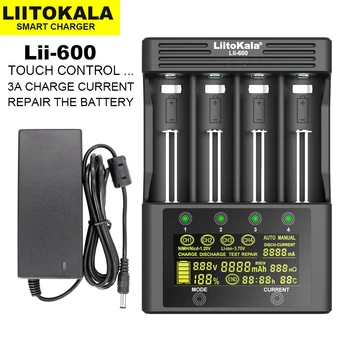 2021 NOVÉ LiitoKala Lii-600 Nabíjačka Pre Li-ion 3,7 V a NiMH 1.2 V batérie Vhodné pre 18650 26650 21700 26700 AA AAA
