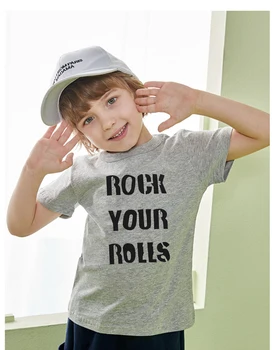 2021 Nové Módne Bežné Bavlna List Tlač Deti T-Shirt Klesnutie Tričko Chlapčenské Oblečenie Dievčatá Oblečenie Baby Boy T-Shirt