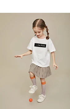 2021 Nové Módne Bežné Bavlna List Tlač Deti T-Shirt Klesnutie Tričko Chlapčenské Oblečenie Dievčatá Oblečenie Baby Boy T-Shirt