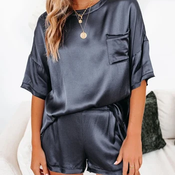 2021 Nové Pyžamo Ženy Hodváb, Elegantné Ženy Sexy Nightgown Mäkké Domov Oblek pre Ženy Voľné Pohodlné Ženy Sleepwear Pyžama Nastaviť