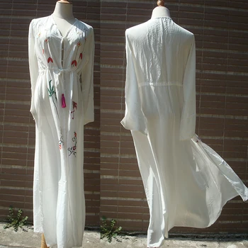 2021 Nové Vyšívať Bavlna Plážové Šaty Plávať oblek zakryť Saida de Praia Pareos Playa de Mujer Sarong Pláži zakryť kaftan